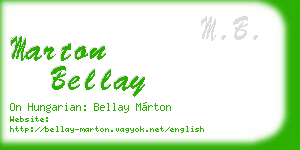 marton bellay business card