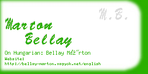 marton bellay business card